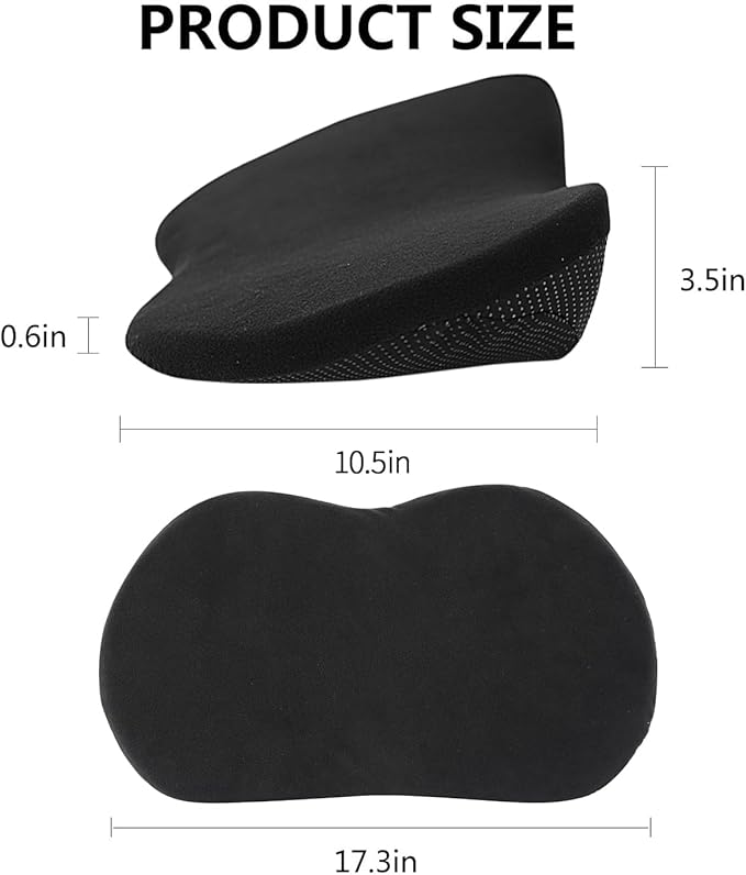 Car Seat Cushion - Memory Foam Car Seat Pad - Sciatica & Lower Back Pain Relief - Car Seat Cushions for Driving - Road Trip Essentials for Drivers(Classic Black)