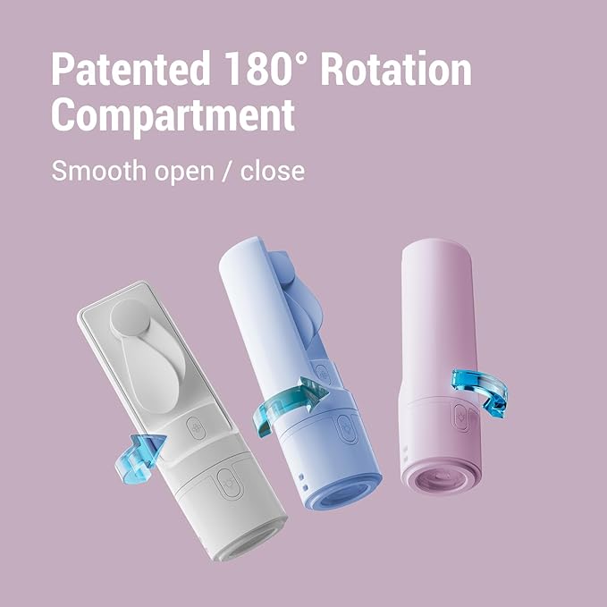 Airluxe Mini 3-in-1 Portable Fan Rechargeable- Handheld Fan with 35-Hour Battery Life, Fast Charging Power Bank&Flashlight- Personal Fan for Travel, Vacation, and Festival Essentials Purple