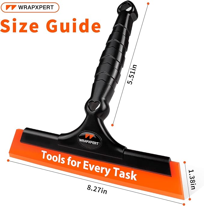 WRAPXPERT Window Tint Squeegee 8.3-Inch Silicone Squeegee for Car Windows, Window Tint Tool Kit for Windshield, Side Mirror, Shower Glass, and House Windows/Door Cleaning