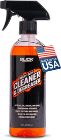 Slick Products Heavy-Duty Cleaner & Degreaser – Professional Strength Citrus Formula for Tires, Wheels, Engines, Chains & Tough Grime – Ready to Use or Dilute, 16 oz