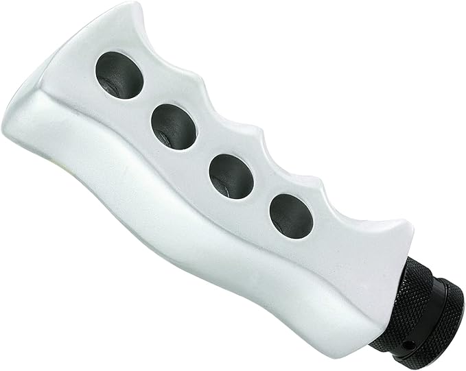 Lunsom Car Grip Shift Knob, Gear Shift Lever Knob Shifter Car Shifting Transmission Shifter Stick Head Fit Most Manual Vehicle (Silver)