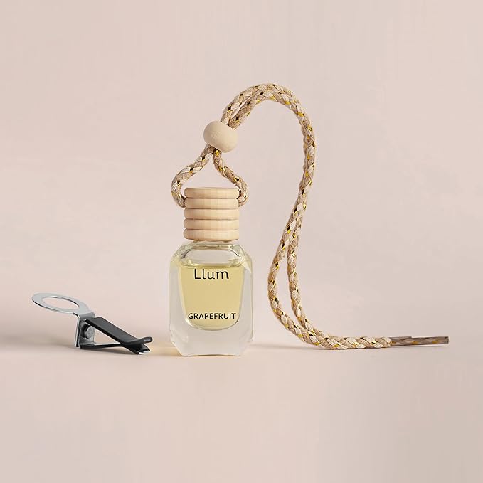 Grapefruit Hanging Air Freshener for Car, Home | with AC Vent Clip |10ml, 0.34 fl.oz |Luxury, Organic, Toxin-Free, Alcohol-Free Perfume |Interior Accessory for fresh Aroma|Long Lasting Fragrance