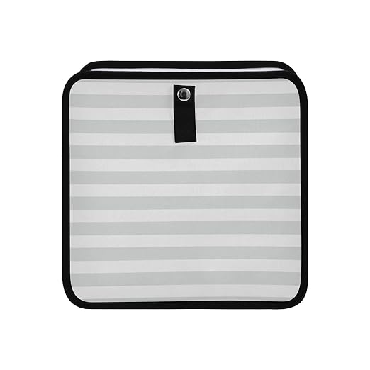 Grey Stripes Car Trash Can Foldable Hanging Waterproof Small Automotive Garbage Cans Trash Bin Storage Bag Car Dustbin Organizer Accessories Small 8.66x8.66x5.9