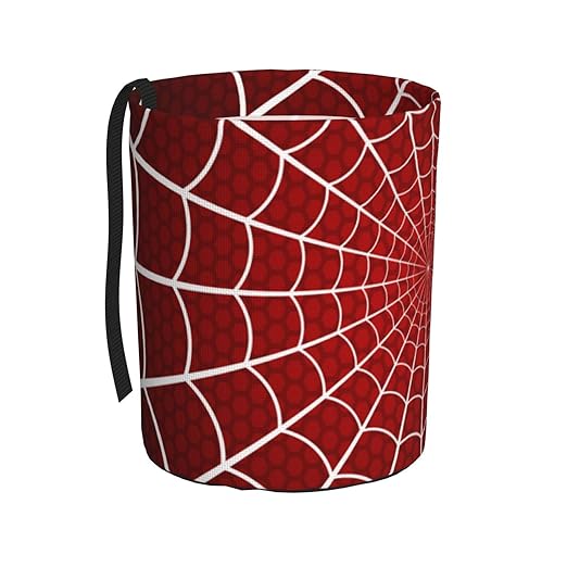 Car Trash Bag Spider Web Waterproof Trash Small Car Can Portable Collapsible Car Garbage Can Hanging for Back Seat Floor or Hanging Headrest Car Decor Road Trip Essentials