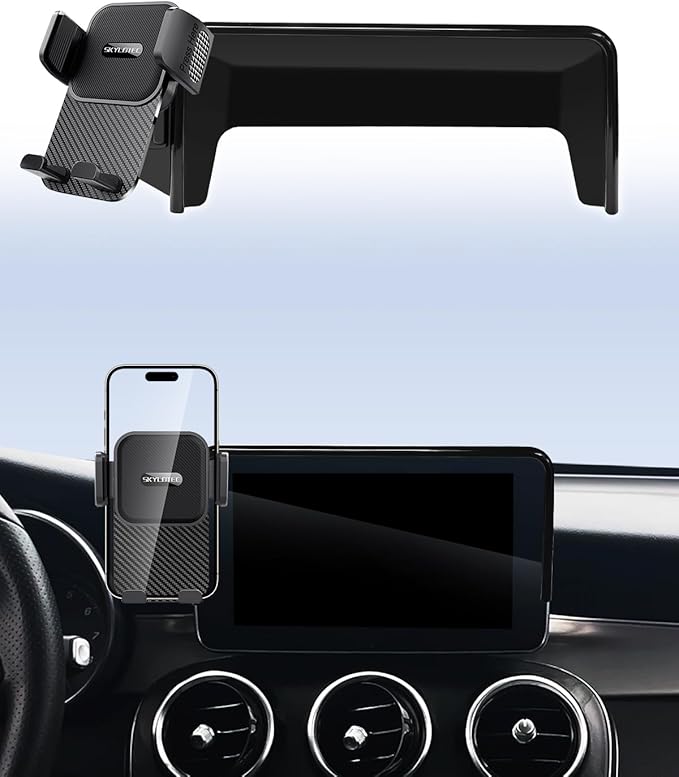 Car Phone Holder for Mercedes Benz GLC 2016 2017 2018 2019/C-Class 2015 2016 2017 2018 Accessories 7-Inch Screen Fixed Clip, Automobile Cradles Phone Mount, Cell Phone Base Not Block Air Vent