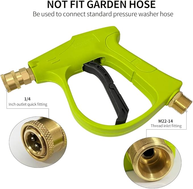 ESP Car Wash Foam Gun High Pressure Car Washer Household Water Gun Foam Generator Washing Blaster 5 Nozzle Tip M22 Adapter with 1 Liter Bottle Washing Mitts Towel