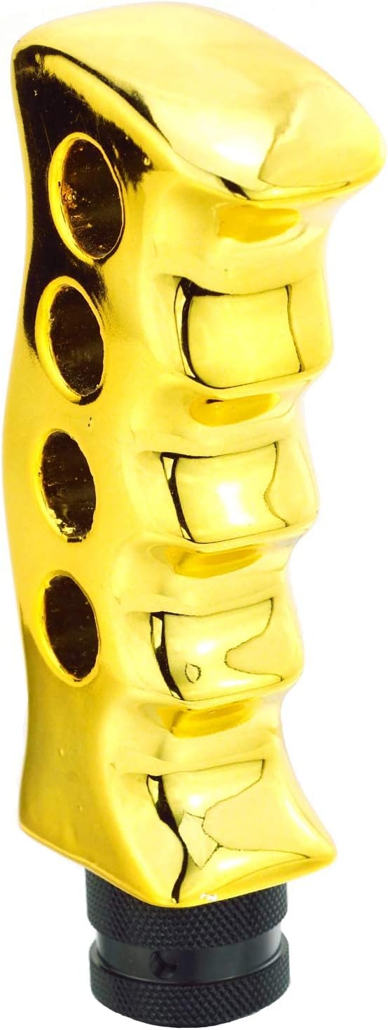 Lunsom Car Grip Shift Knob, Gear Shift Lever Knob Shifter Car Shifting Transmission Shifter Stick Head Fit Most Manual Vehicle (Gold)