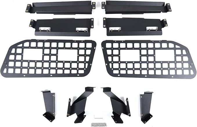 for Hummer EV Accessories Trunk Storage Panel Modular Shelf Cargo Rack Rear Left and Right Interior Luggage Holder for 2024 2025 2026 Hummer EV SUV Organizer Mount Bracket (Black)