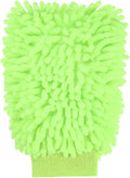 HARFINGTON Premium Chenille Microfiber Car Wash Mitts 9.8" x 7.9" Scratch Free Wash Gloves Absorbent Double Sided Plush Cleaning Drying Mitts for Car Washing Home Light Green