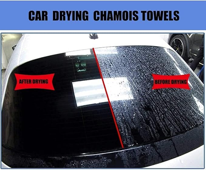 Chamois Cloth for Car, Drying Towel Large Natural Shammy Cleaning Cloth Towel Real Leather Car Washing Wipes (35'' x 23.6'')