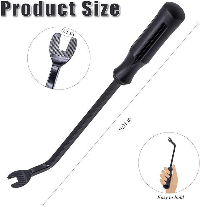 1 PCS Car Clips Fastener Remover Tool, Car Panel Dashboard Door Window Tool, Fastener Car Panel Door Interior Window Tool, Clip Puller Rivet Removal Tool (Black)