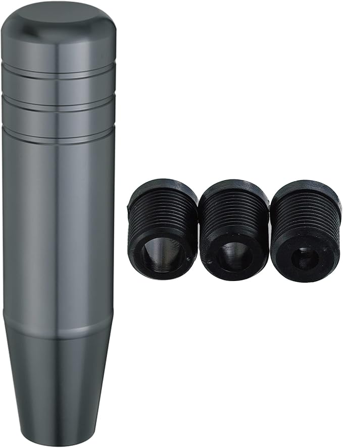 Abfer 5" Heavy Weighted Shift Knob,Car Aluminum Alloy Gear Stick Lever Shifter Handle Knobs Fit Most Automatic Manual Vehicle (Gray)