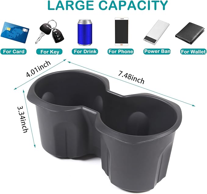 Gear Shift Console Organizer Drink Water Cup Holder Storage Center Compatible with BMW X1 U11 2023 2024 Car Center Console Cup Holder Storage Box Replacement Parts Interior Accessories