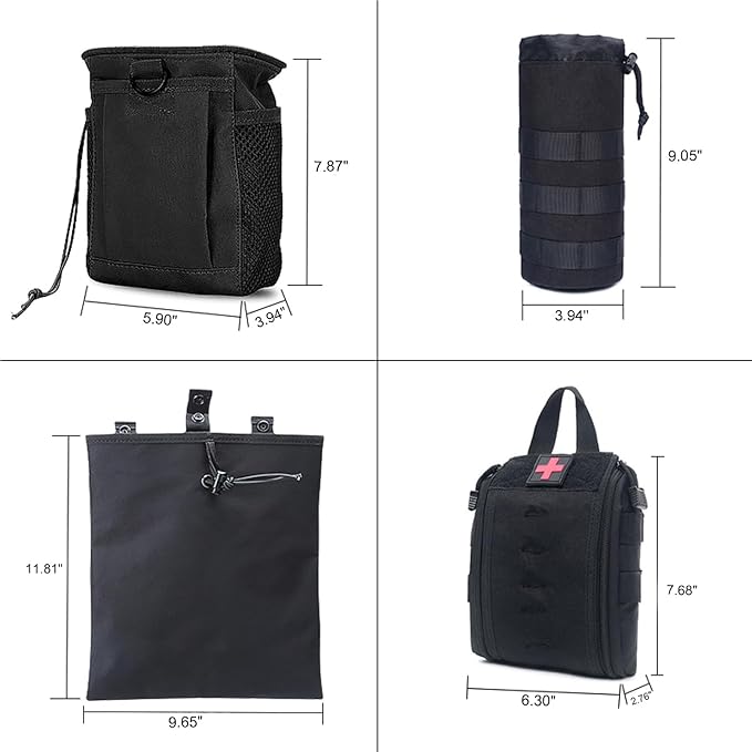 HIGH FLYING for Toyota Fortuner 2016-2024 Car Accessories Modular Storage Molle Panels System Trunk Shelf Luggage Trunk Organizer Aluminum Alloy (Trunk Pouches)