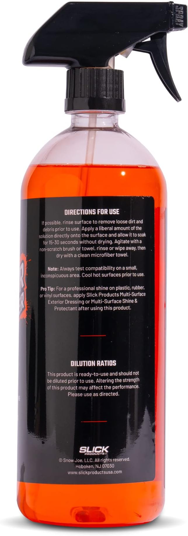 Slick Products Heavy-Duty Cleaner & Degreaser – Professional Strength Citrus Formula for Tires, Wheels, Engines, Chains & Tough Grime – Ready to Use or Dilute, 32 oz