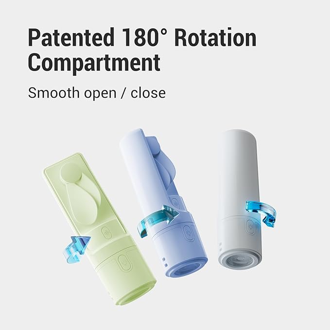 Airluxe Mini 3-in-1 Portable Fan Rechargeable- Handheld Fan with 35-Hour Battery Life, Fast Charging Power Bank&Flashlight- Personal Fan for Travel, Vacation, and Festival Essentials White