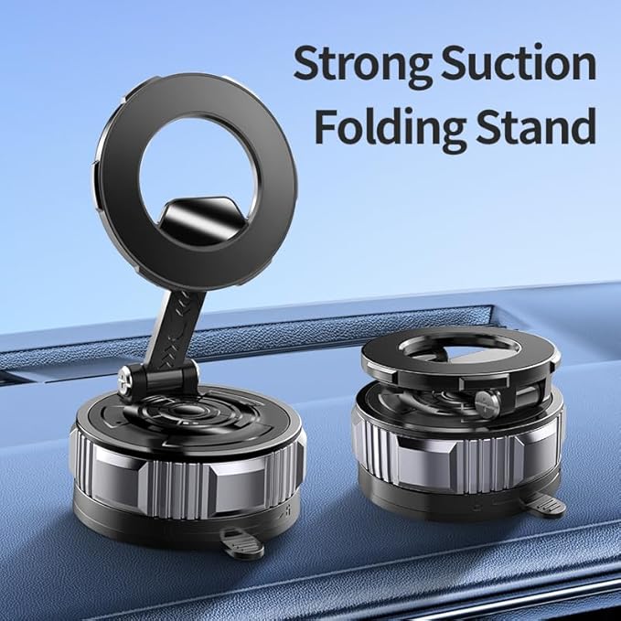 Vacuum Car Holder with Strong Magnetic Car Phone Holder for Magsafe 360° Adjustable Car Phone Mount, Phone Holders for iPhone 17 Pro Max 16 15 14 13 12