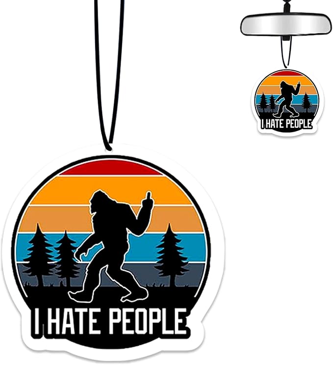 Bigfoot Air Freshener Hanging for Car Scented Ornaments Mirror Cute Car Fresheners Bigfoots Car Accessories Auto Interior Decor Scent Home Bathroom Closet Big Foot Sasquatch Gifts for Women Men