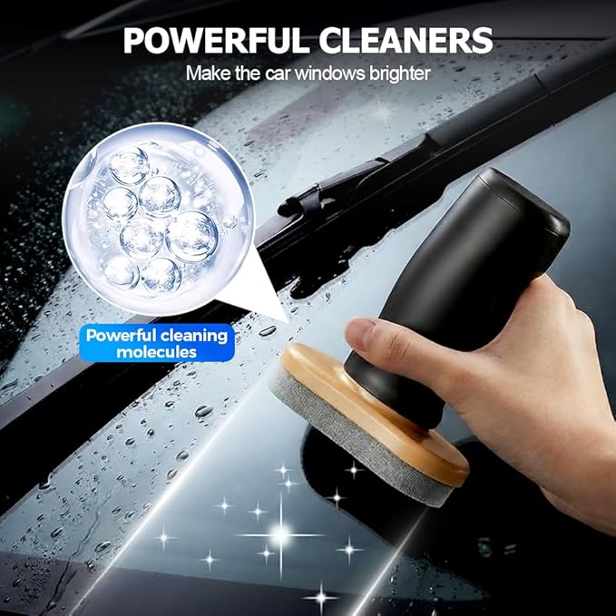 2026 Handheld Glass Oil-Film Remover, New Upgrade Emulsion Cleaner Glass Cleaning Board, Automotive Oil Film Cleaning Brush for Car Windows (3, One Size)