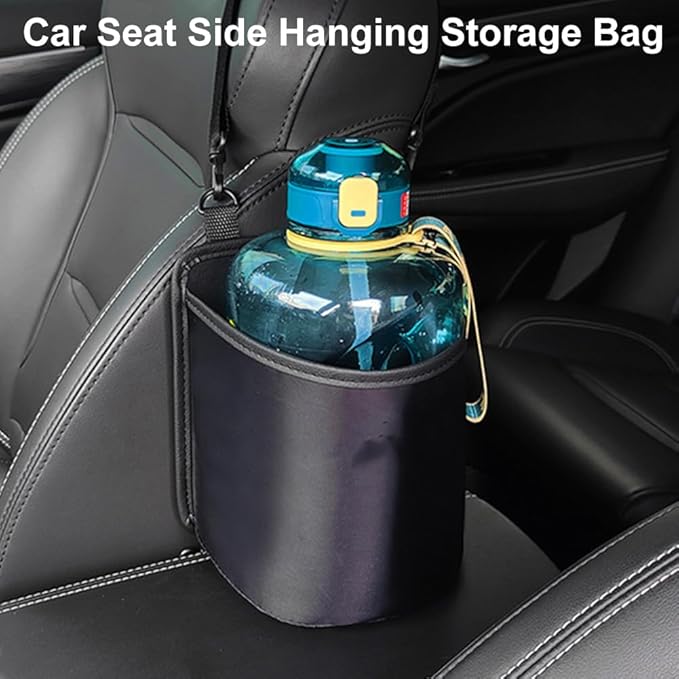 Car Seat Side Large Cup Holder, Waterproof Car Cup Holder Hanging Storage Bag for Drink, Water Bottle Holder Bag, Multi Functional Car Seat Side Organizer,Universal Car Essentials
