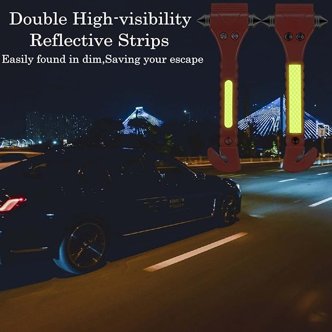 10 Pack Car Safety Hammer, Auto Emergency Escape Tool Car Window Glass Breaker and Seat Belt Cutter for Family Rescue, Car Life Saving Survival Kit