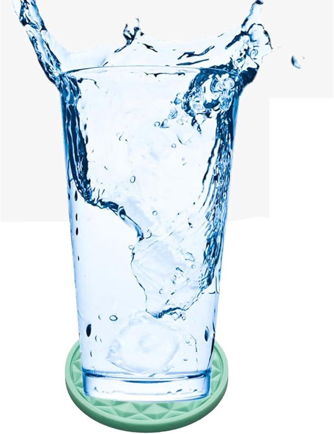 Car Cup Coaster, Universal Automotive Waterproof Non-Slip Cup Holders Sift-Proof Spill Holder Car Interior Accessories 4 Pack Mint Green