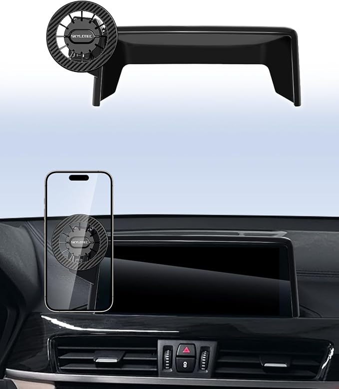 SKYLOTEC Car Phone Mount for BMW X1 2016-2022/X2 2018-2023 Accessories 8.8-Inch Screen Fixed Clip, Automobile Cradles Magnetic Phone Holder Compatible with MagSafe, Strong Magnets Cell Phone Base