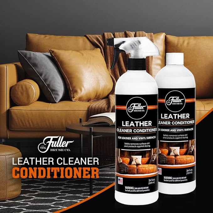 Fuller Brush Leather Boot and Jacket Cleaner Conditioner - Natural Oil Formula for Leather, Vinyl, Backpacks & Luggage - Removes Dirt, Dust, and Grime - Pack of 2