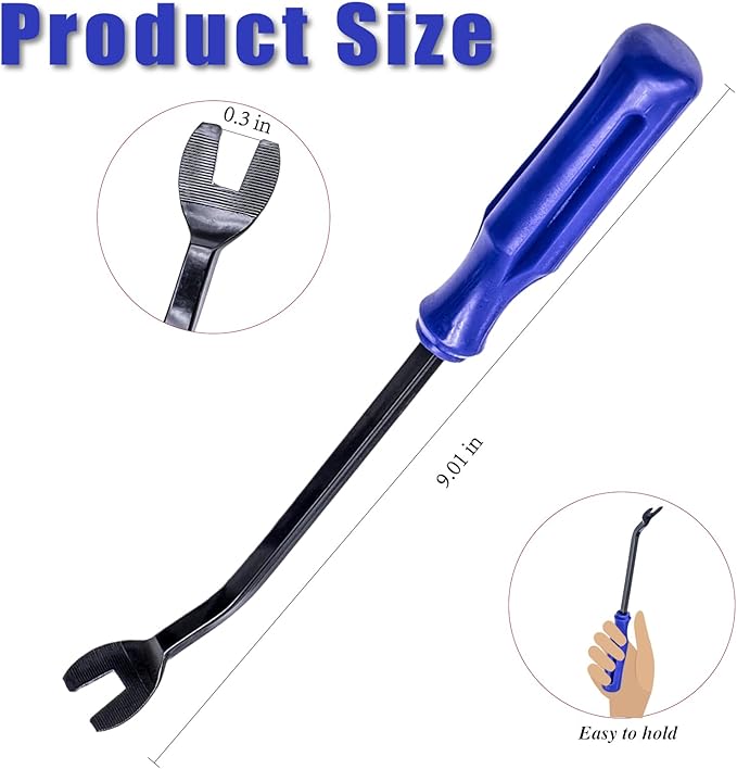 1 PCS Car Clips Fastener Remover Tool, Car Panel Dashboard Door Window Tool, Fastener Car Panel Door Interior Window Tool, Clip Puller Rivet Removal Tool (Blue)