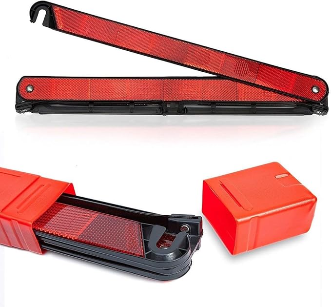 aikko Safety Triangle Kit Road Emergency Warning Reflector Roadside Reflective Early Warning Sign, Foldable 6 Pack of Emergency Car Kit