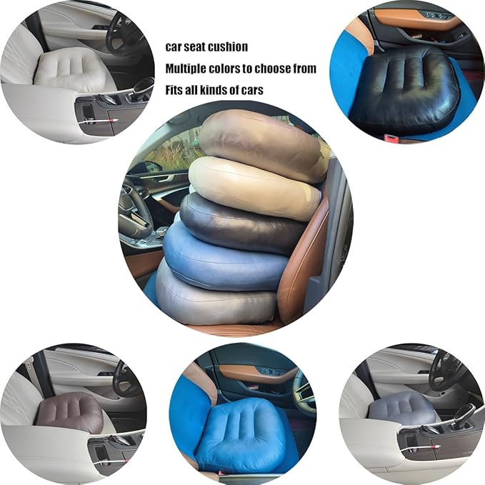 Adult Booster Seat for Car/Portable Booster Seat for Driver/Breathable Non-Slip Seat Cushions with Practical Handle for The Car, Office, Wheelchair, Broader Vision, 17.7"x15.7"x4.7"（Gray）