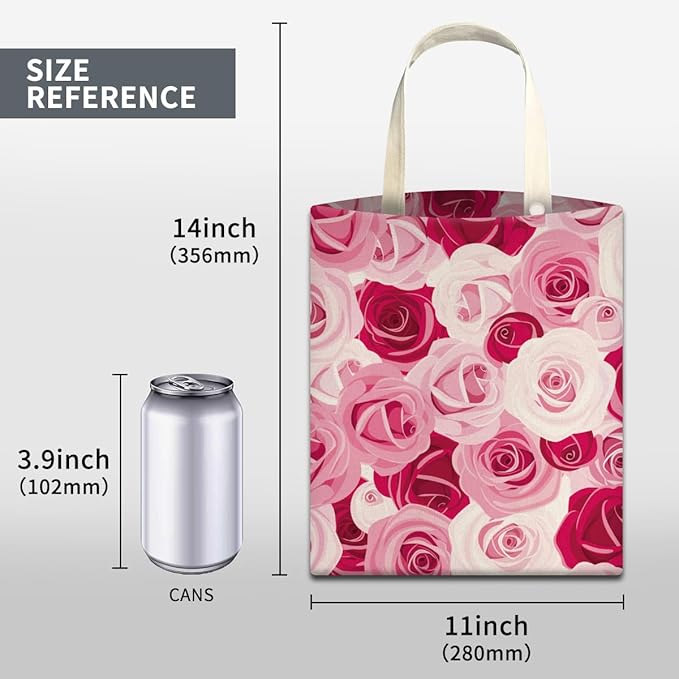 Car Trash Can, Cute Car Trash Bag, Hanging Car Organizer and Storage Bag, Trash Bin for Car Accessories, Vehicle, Travelling, Camping Red Pink Roses