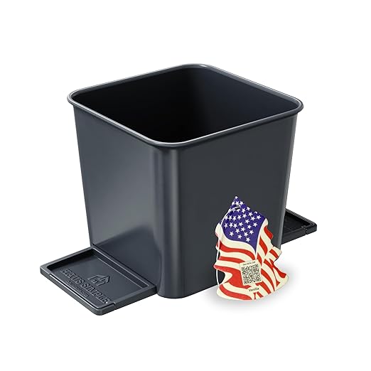 Car Trash Can for Vehicles Leakproof Compact Garbage Bin w/ Stability Flap, Anti-Slip Base, Portable Trash Holder for Cars, Trucks, SUVs, Minivans Compact, Auto Container Organizer (Gray, Small)