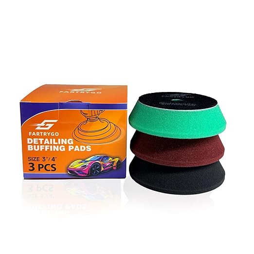 3 Inch Foam Polishing Pads – 3 Pack Small Detailing Pads for Spot Correction, Swirl Removal & Finishing – Compact Buffing Pads for Car, Motorcycle & Wheel Care – DA/Rotary Compatible