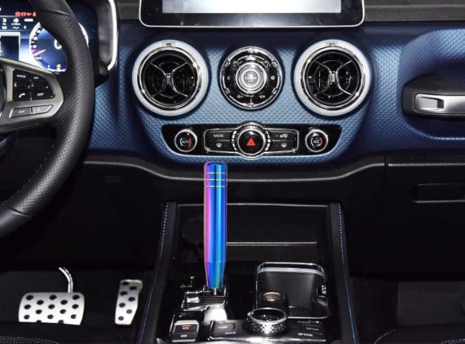 Abfer Long Shift Knob Car Gear Stick Weighted Shifter Knobs Extension Metal Shifting Lever Fit Most Manual Automatic Transmission Vehicle (Multicolor)