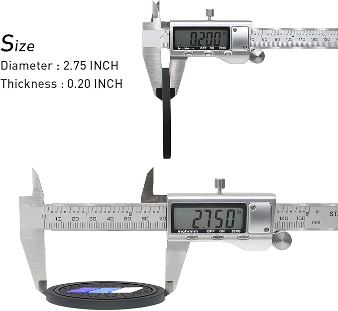 Cup Holder for Toyota Accessories Tacoma TRD 4Runner Tundra Rav4 Highlander, Classic Retro Style Tri-Color Interior Insert Coaster (2.75 Inch, White/Blue/Dark Blue)