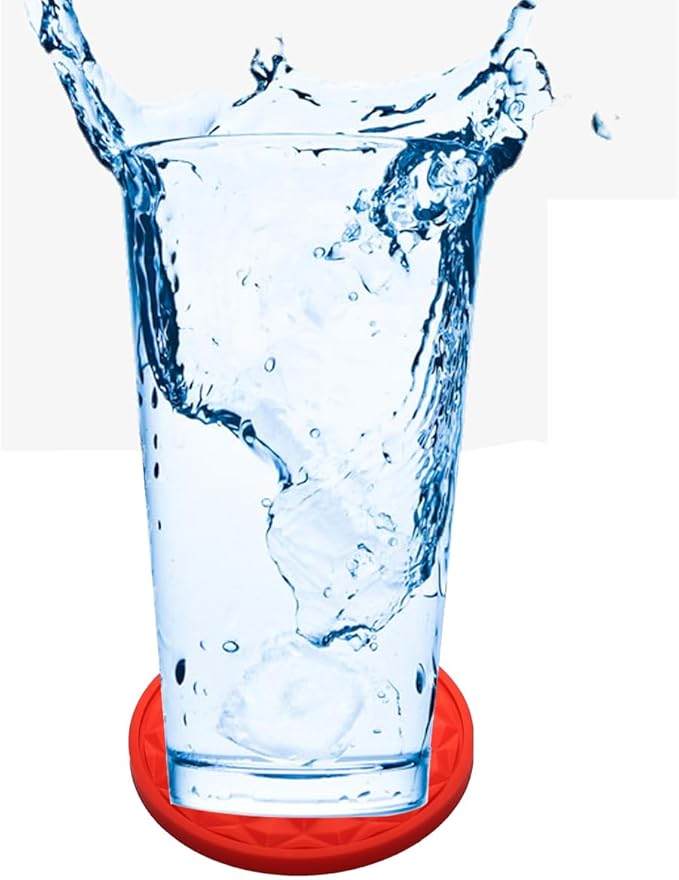 Car Cup Coaster, Universal Automotive Waterproof Non-Slip Cup Holders Sift-Proof Spill Holder Car Interior Accessories 4 Pack Red