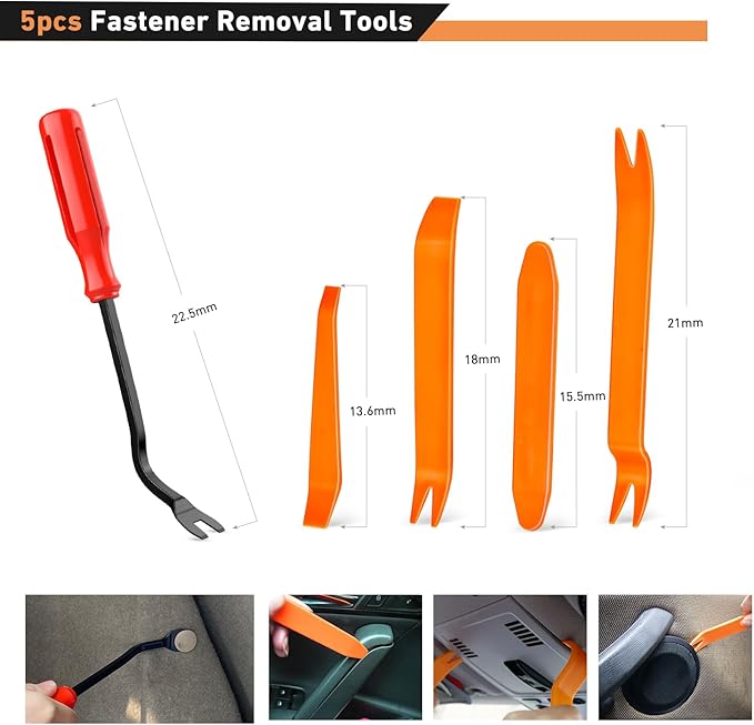 GOOACC 1125Pcs Bumper Clips Car Retainer Clips - 26 Most Popular Sizes Plastic Push Rivets Fender Clips Door Trim Panel Clip Set for Toyota GM Ford Honda Chevy