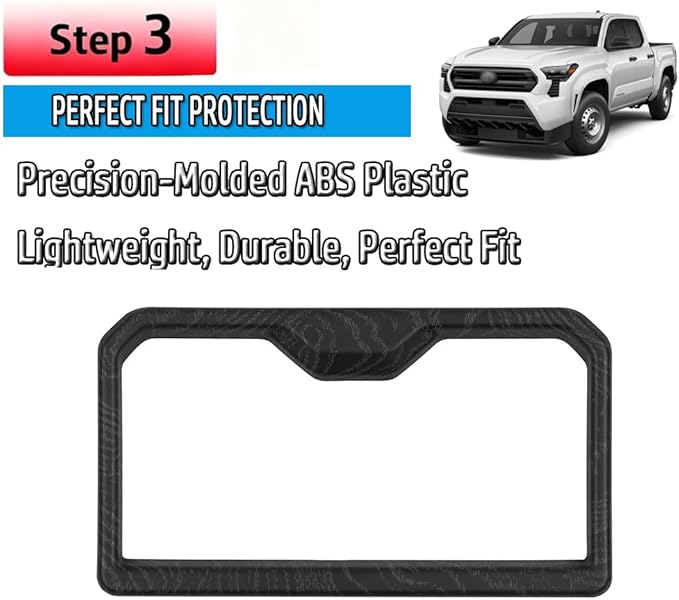 Front Row Cup Holder for Tacoma 2024- ABS Center Console Drink Mount, Anti-Spill Interior Organizer Accessory (Black Wood Grain)