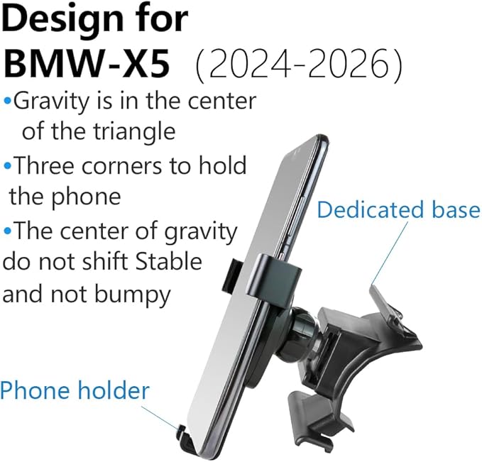 Car Phone Mount Holder for BMW X5 X5M 2024 2025 2026，BMW X6 X6M 2024-2026，BMW X7 2023-2026 Auto Accessories Navigation Bracket Interior Screen Decoration Dash Board Mobile Cell Phone case