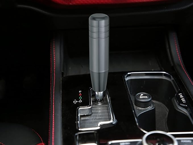 Abfer 5" Heavy Weighted Shift Knob,Car Aluminum Alloy Gear Stick Lever Shifter Handle Knobs Fit Most Automatic Manual Vehicle (Gray)