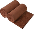 JML Large Bath Towels Set of 2, Microfiber Towel, 30" x 60", Oversized, Soft, Absorbent, Fast Drying for Sauna, Salon, Hotel, Sport, Fitness, Yoga, Brown