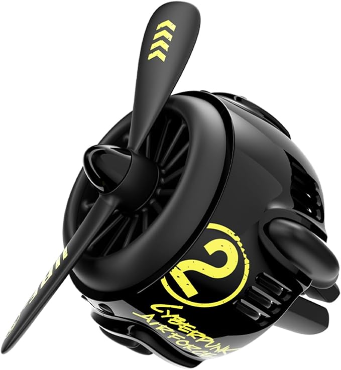 INEBIZ Car Air Freshener Vent Clip, Propeller Aromatherapy Diffuser, with 2 pcs Long Lasting Scent Refill, Automotive Interior Accessories Universal for Men & Women