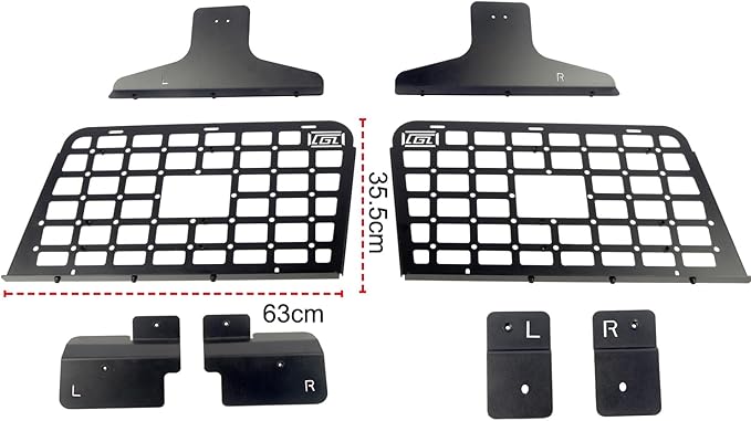 HIGH FLYING 2019-2024 for Mercedes-Benz G-Class G500 G63 G350 Rear Window Molle Panels System Interior Luggage Modular Storage Carrier Cargo Rack Trunk Organizer (Side Panels)