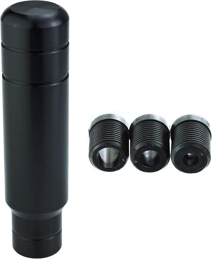 Abfer Metal Heavy Shift Knob, 5" Aluminum Alloy Weighted Gear Lever Stick Shifter Handle Fit Most Manual Vehicle (Black)