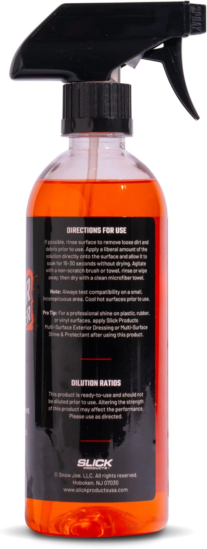 Slick Products Heavy-Duty Cleaner & Degreaser – Professional Strength Citrus Formula for Tires, Wheels, Engines, Chains & Tough Grime – Ready to Use or Dilute, 16 oz