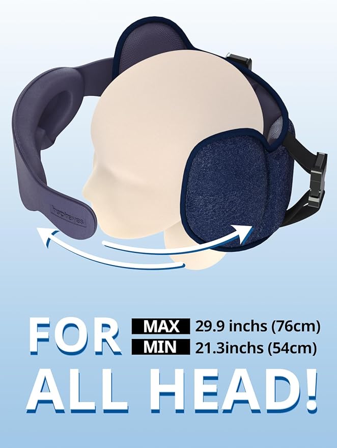 Travel Pillows for Airplanes, Airplane Pillow with Sleep Eye Mask, 360° Support Headrest Strap Travel Essentials for Long Flight, Car Trip, No Bobblehead, Fit Various Heights, Dark Grey