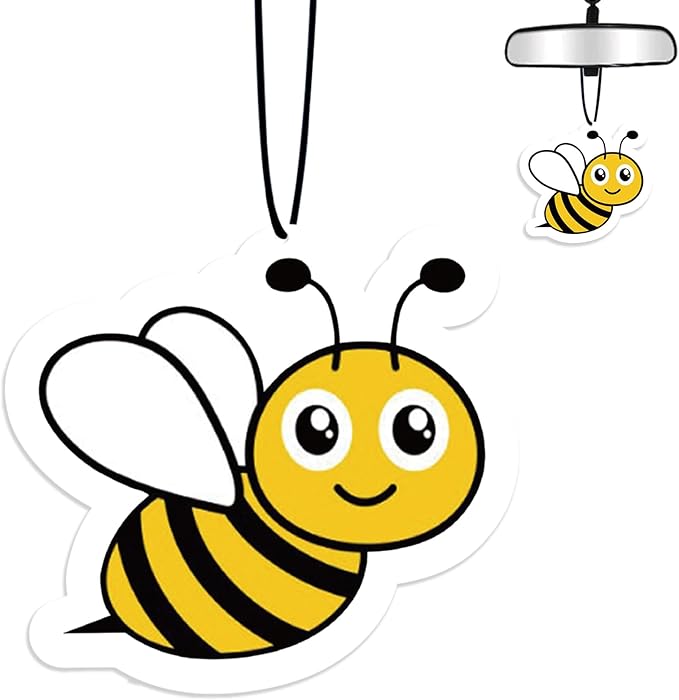 Bee Car Air Fresheners Hanging Air Fresheners Scented Hanging Ornaments Refresh Airs Fragrant Pendant Bee Car Accessories Interior Decor Home Bees Gifts for Men Women