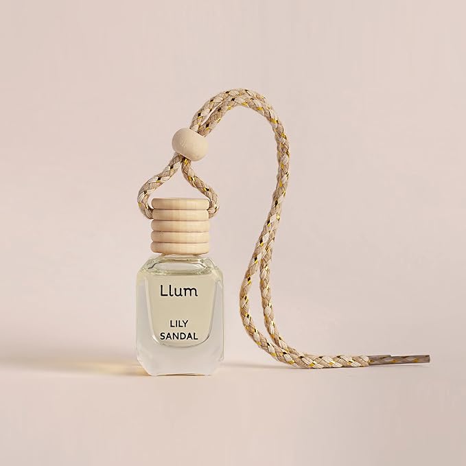 Lily Sandal Hanging Car Air Freshener |10ml, 0.34 fl.oz| Luxury, Organic, Toxin-Free, Alcohol-Free, Pet Friendly Perfume | Interior Accessory for fresh Aroma |Long Lasting Fragrance up to 30 Days