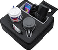 Autorder Back Seat Cup Holder for Car, Couch Cup Holder, Car Truck Boat RV Organizer, Holds Coffee Cups, Books, Phones, Remote Controls - PU Leather Black